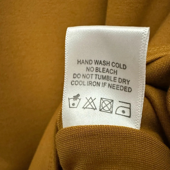 Lovers And Friends Halter Neck Mini Dress Size Small Lined Butterscotch Tan NWT - Picture 6 of 6